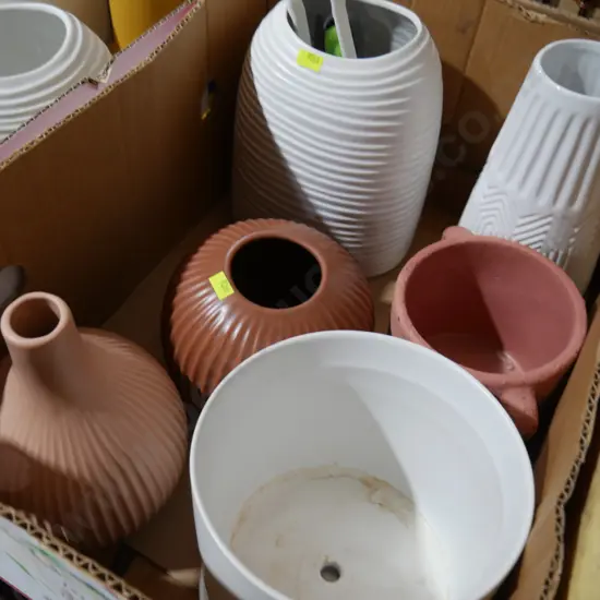 Pottery vases etc