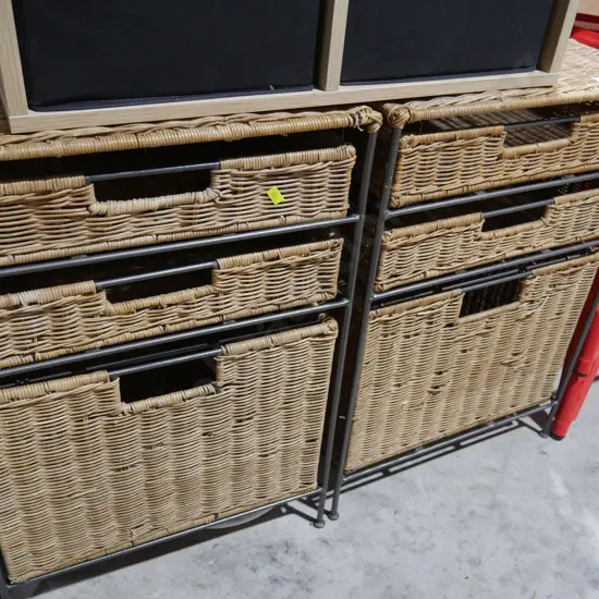 2 cane bedside units