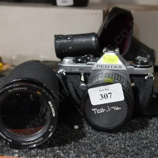 Pentax camera and lens