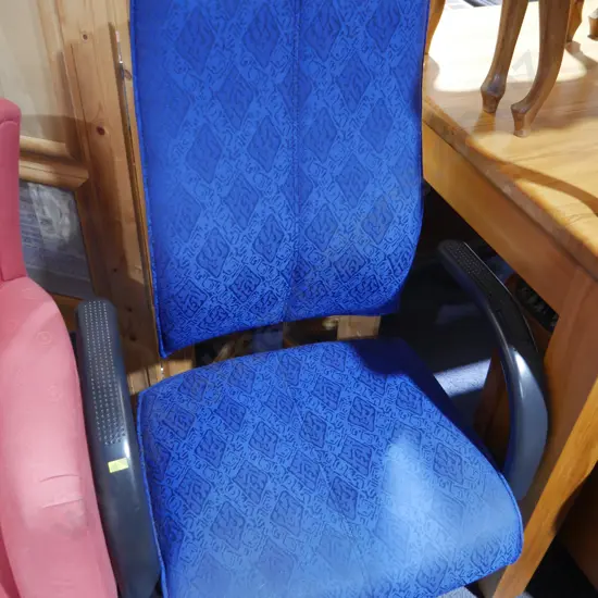 Blue office chair