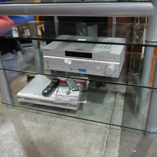 Glass top tv cabinet
