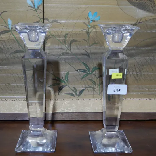 Glass candle holders