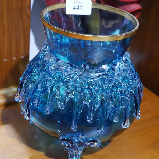 Blue glass bowl