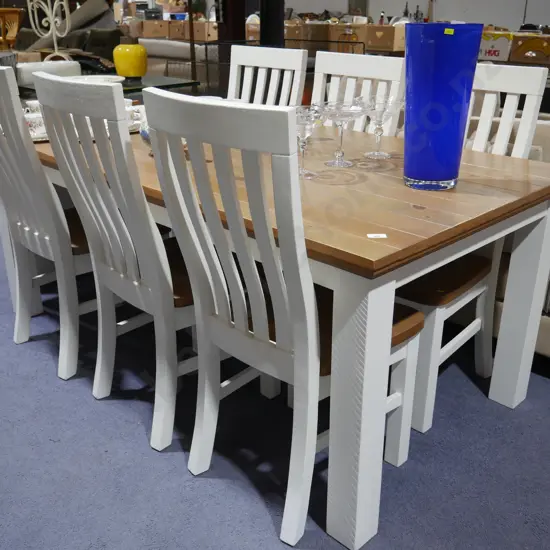 Dining table and 6 chairs