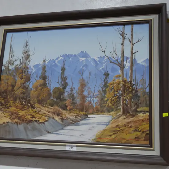 Framed Alan Cooke painting