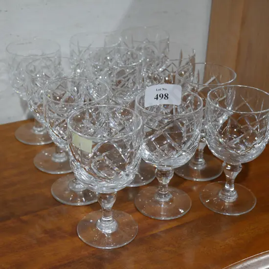 12 Thomas Webb crystal glasses