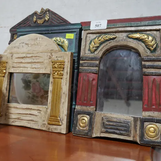 Small framed mirrors