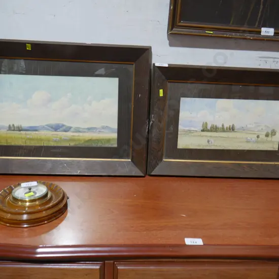 Two framed F. Elliot watercolours