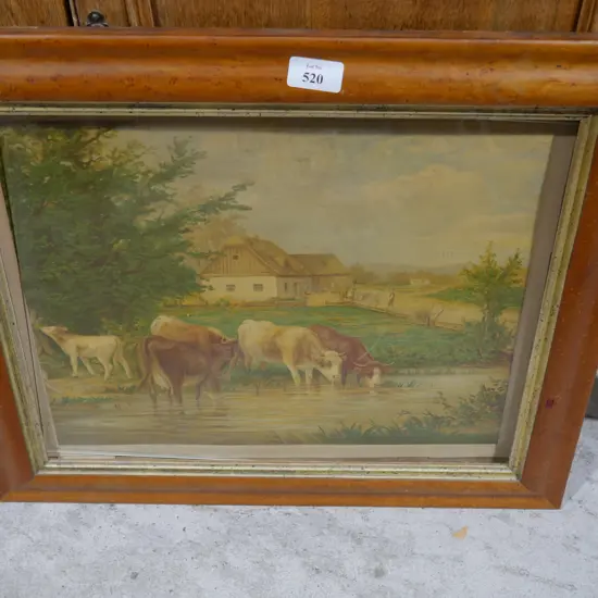 Two framed vintage prints