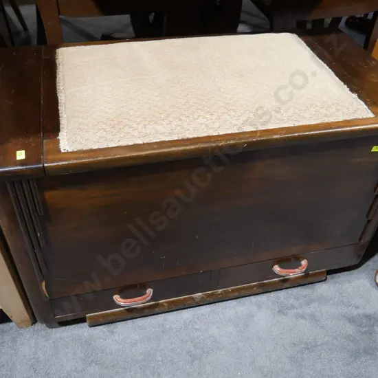 Blanket box with padded top