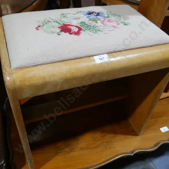 Tapestry top stool