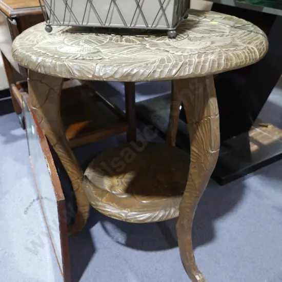 Carved occasional table