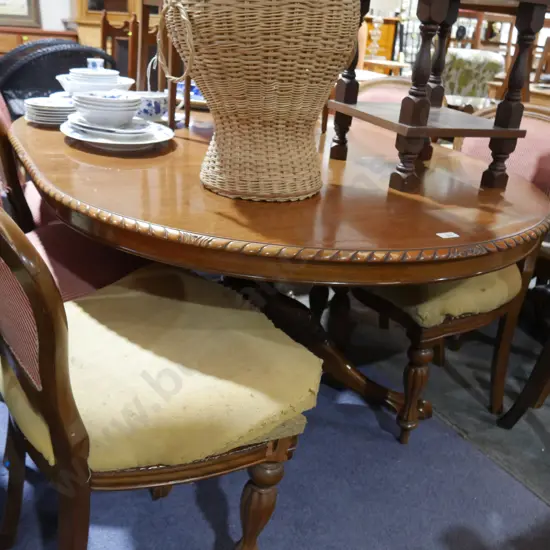 Extension dining table and five chairs