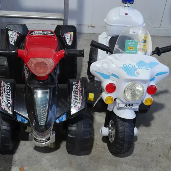 2 ride on children's motor bikes