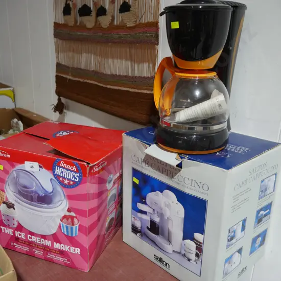 Ice cream maker, coffee perks