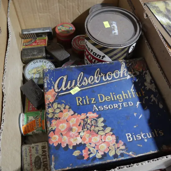 Tobacco tins etc