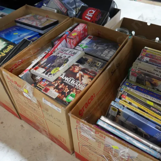 3 boxes DVDs