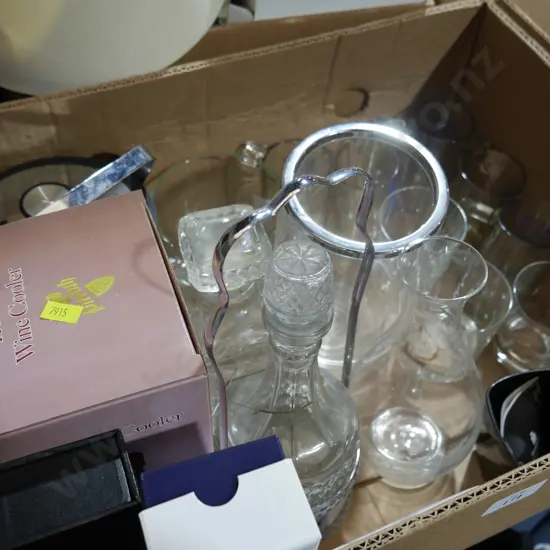 Decanters, glassware