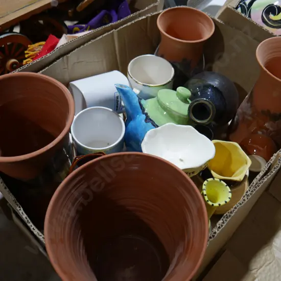 Terracotta plant pots etc