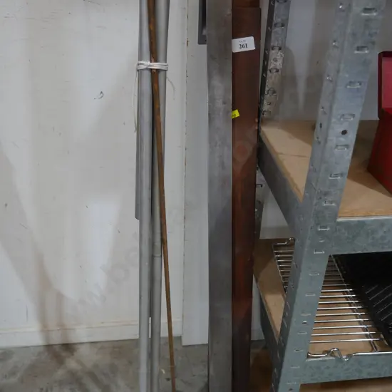 Metal rods, straight edge