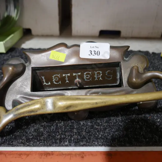 Brass letter slot