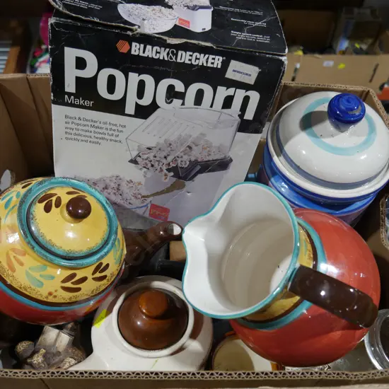 Pottery jug teapots ect