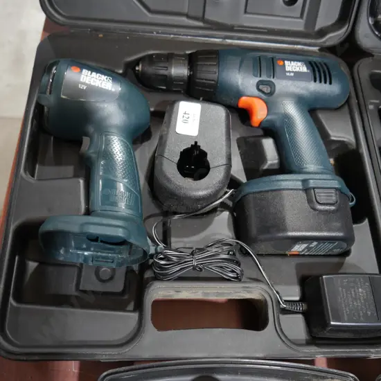 Black and Decker drill and torch