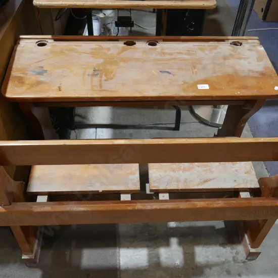 Vintage double school desk