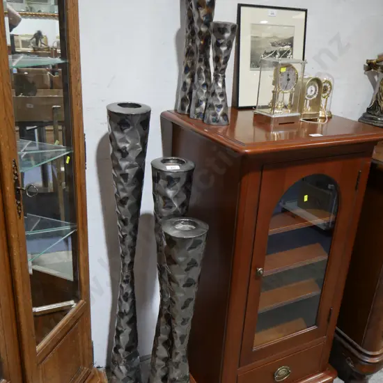 6 metal candle holders