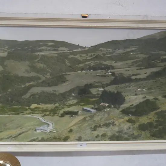 Framed picture, Leith Saddle, Northern Motorway Dunedin