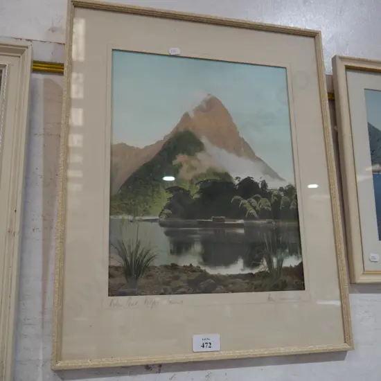 Framed picture, Mitre Peak, Milford Sound