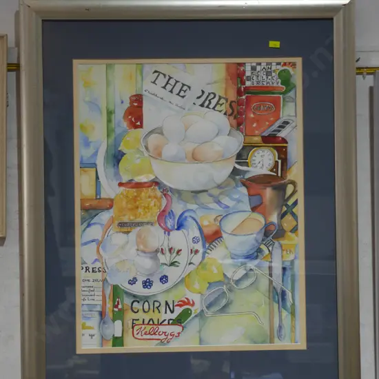 Framed advertising picture