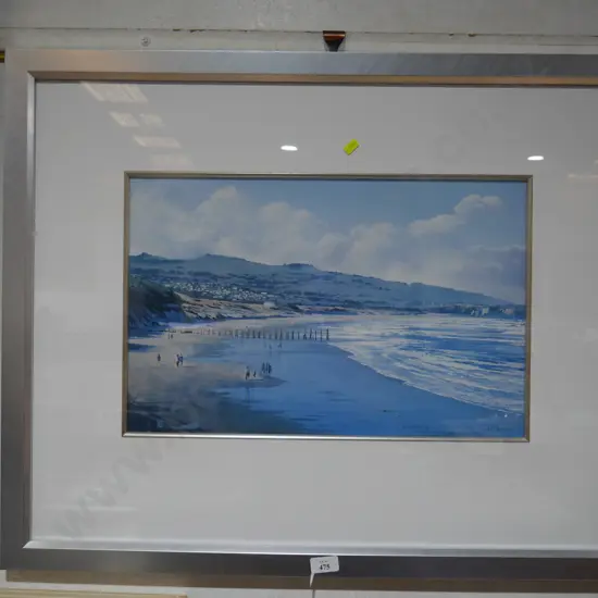 Framed Graeme Brinsley picture, St Clair Beach, Dunedin