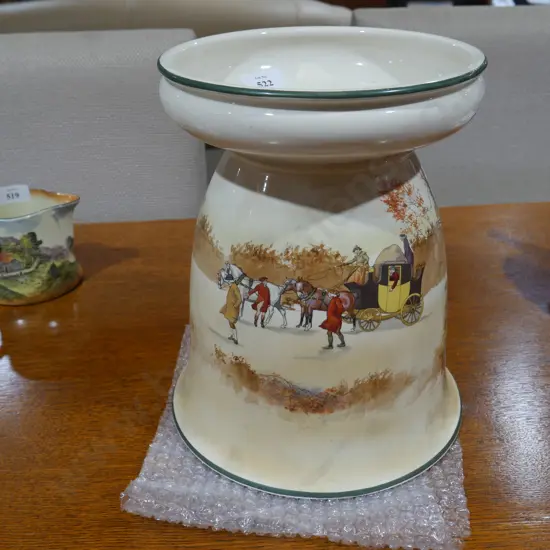 Unusual Royal Doulton Coaching Scene vase