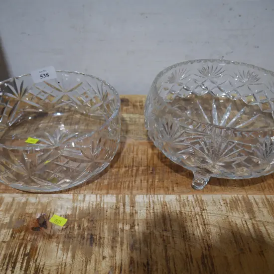 2 crystal bowls