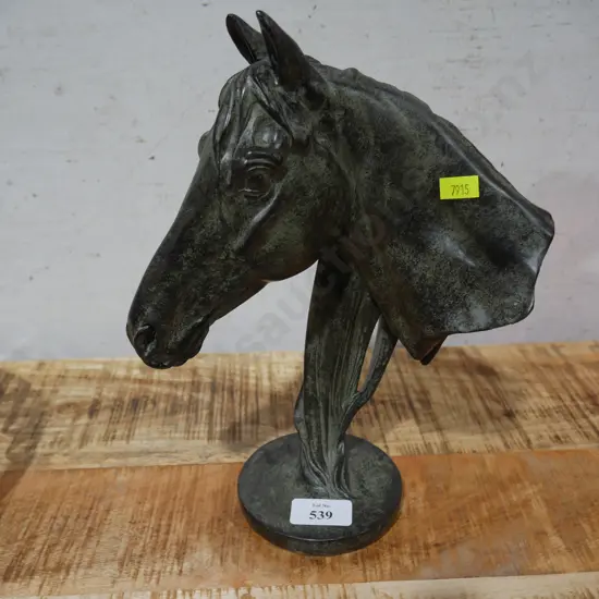 Horse head sculpture