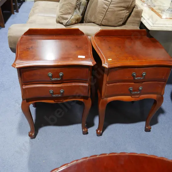 Pair bedside drawers