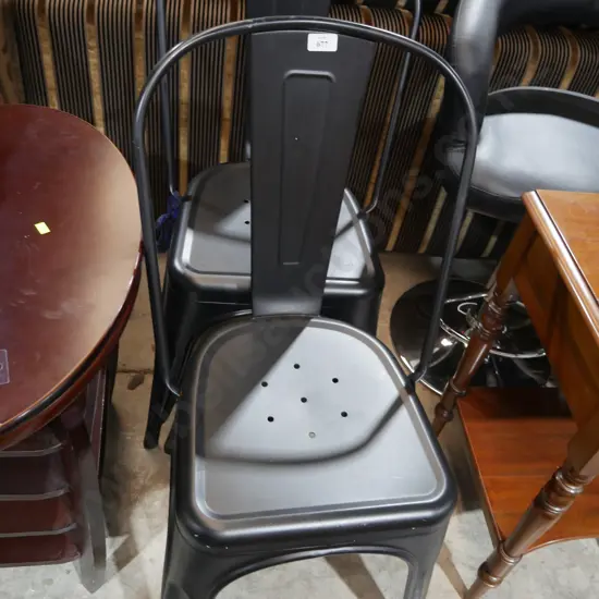 2 metal dining chairs