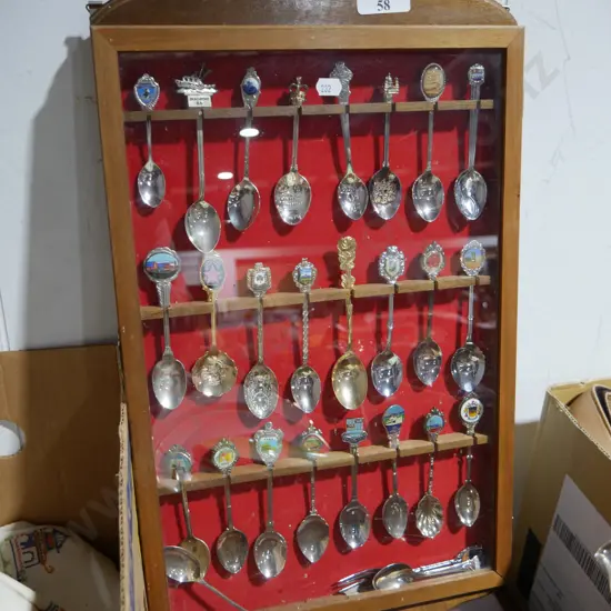 Displayed teaspoons