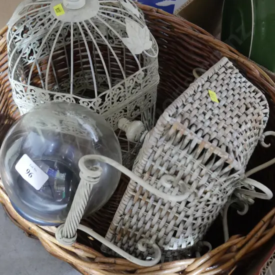Cane basket etc