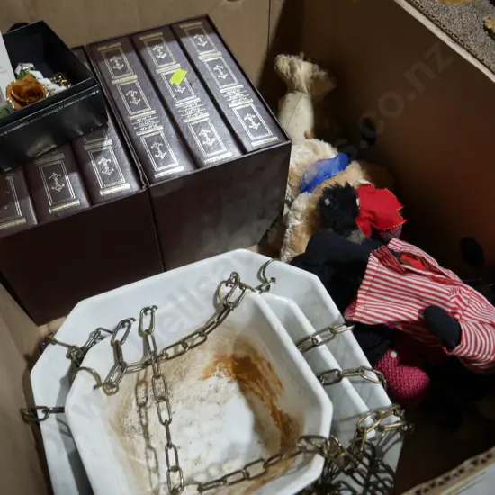 Flip photo albums, hanging planters etc