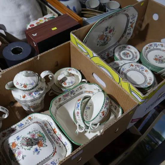 2 boxes Copeland Spode Chinese Rose dinnerware