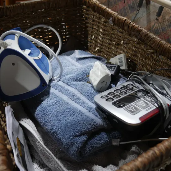 Cane baskets and contents