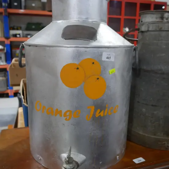 Orange juice milk can