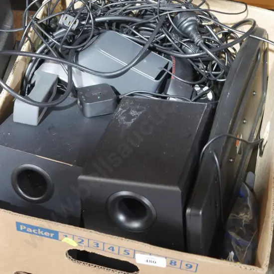 Speakers, wires, keyboard etc