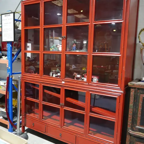 Large glazed display cabinet
