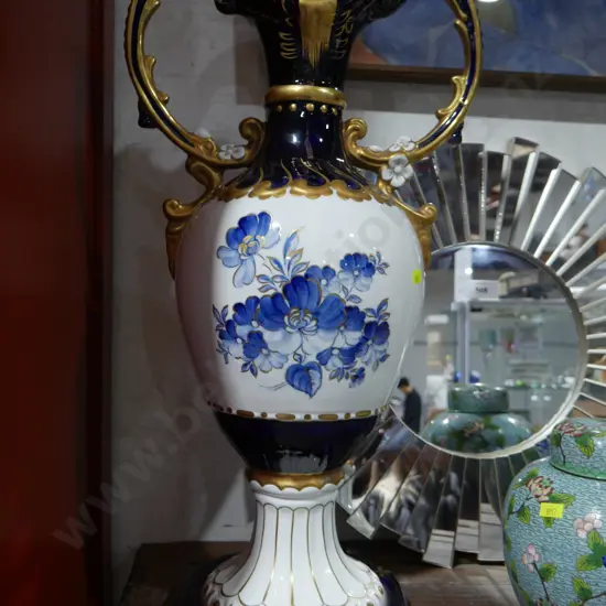 Very Large Royal Dux double handled vase, 640mm tall