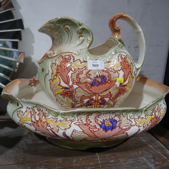 Burslem wash jug and bowl