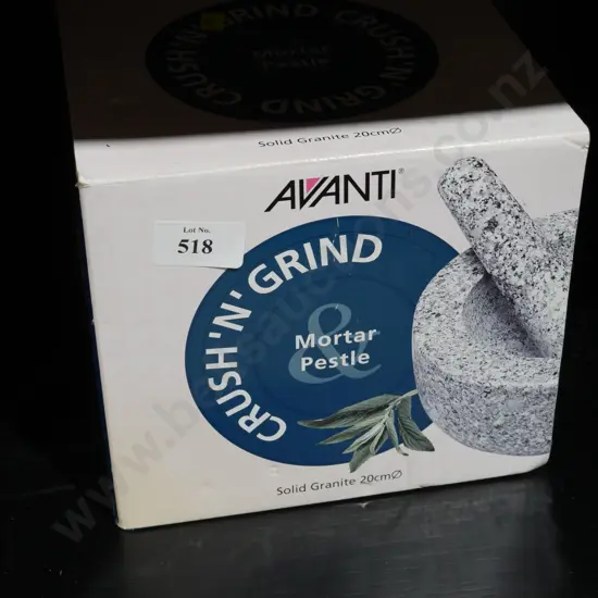 Boxed mortar and pestle