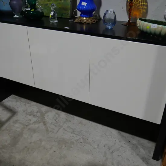 Modern black & white sideboard